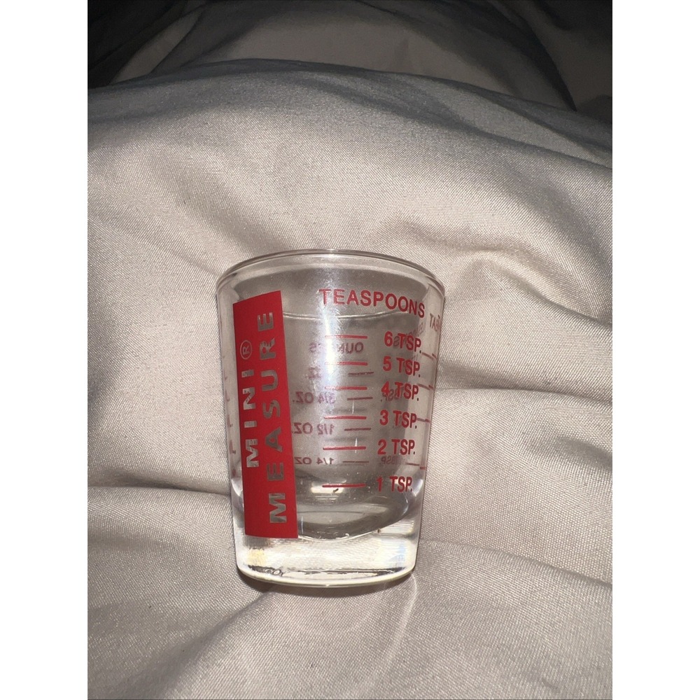 Libby Mini Measure Measuring Cup Shot Glass Multi-Purpose Oz, Tbsp, Ml, Tsp